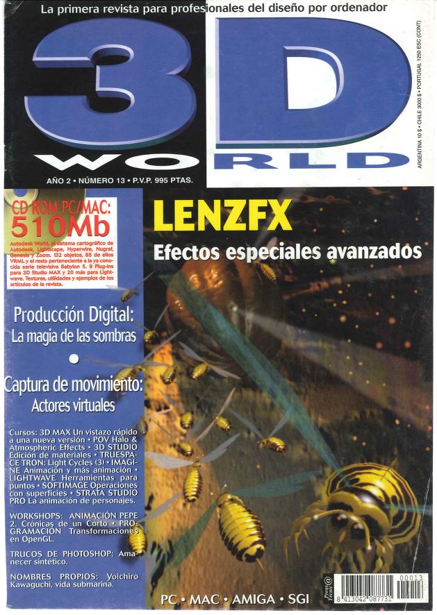 3D WORLD SPAIN magazine side cover Issue 13 30 April 1998