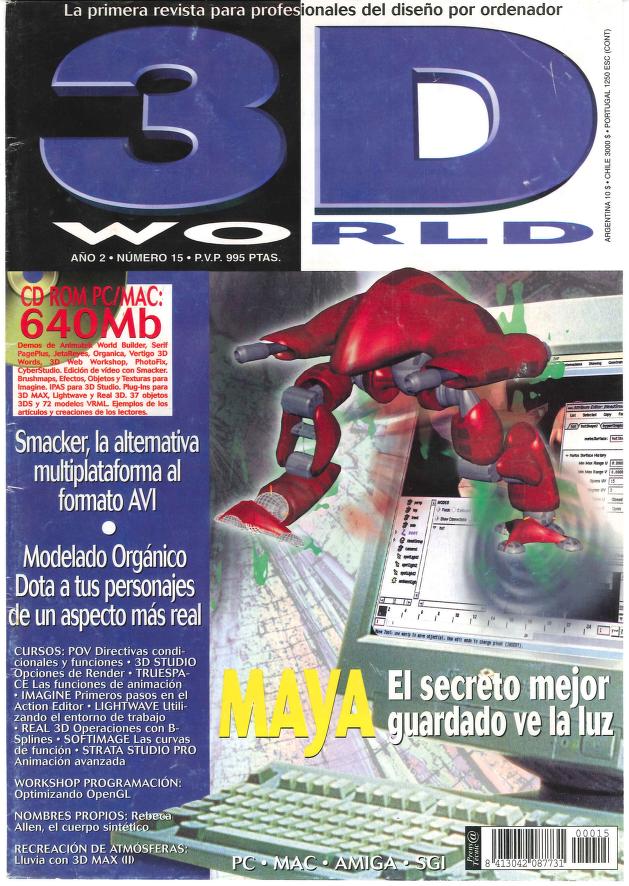 3D WORLD SPAIN magazine side cover Issue 15 30 June 1998