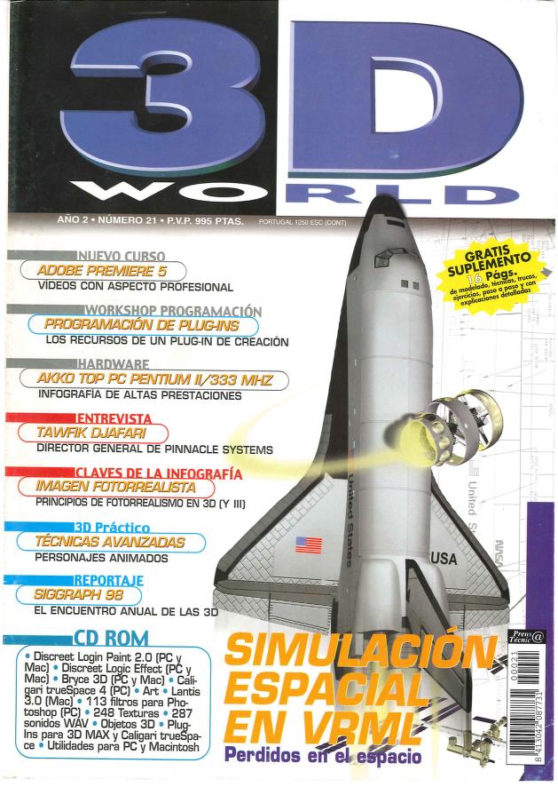 3D WORLD SPAIN magazine side cover Issue 21 30 December 1998