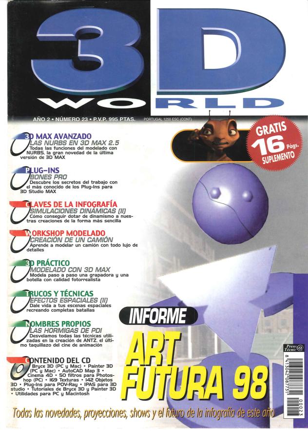 3D WORLD SPAIN magazine side cover Issue 23  February 1999