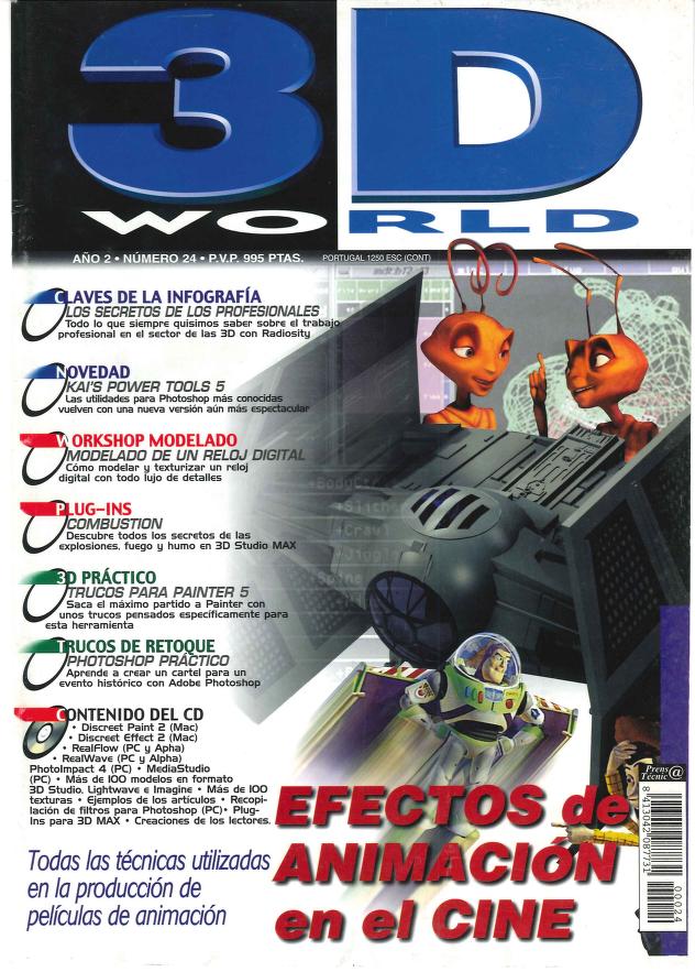 3D WORLD SPAIN magazine side cover Issue 24 30 March 1999