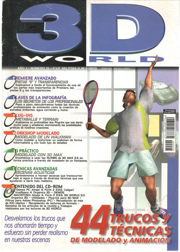 3D WORLD SPAIN magazine side cover Issue 25 30 June 1999