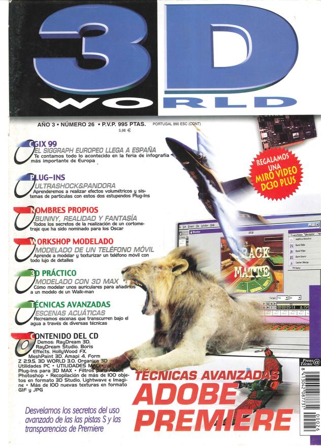 3D WORLD SPAIN magazine side cover Issue 26  July 1999