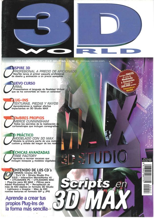 3D WORLD SPAIN magazine side cover Issue 27  August 1999