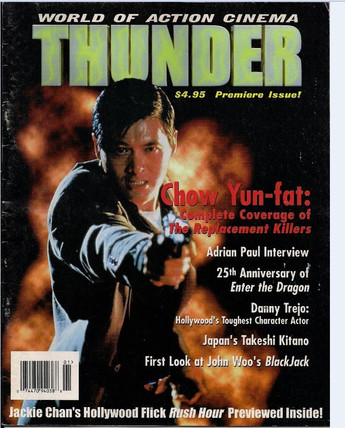 THUNDER magazine side cover Issue 1  1998