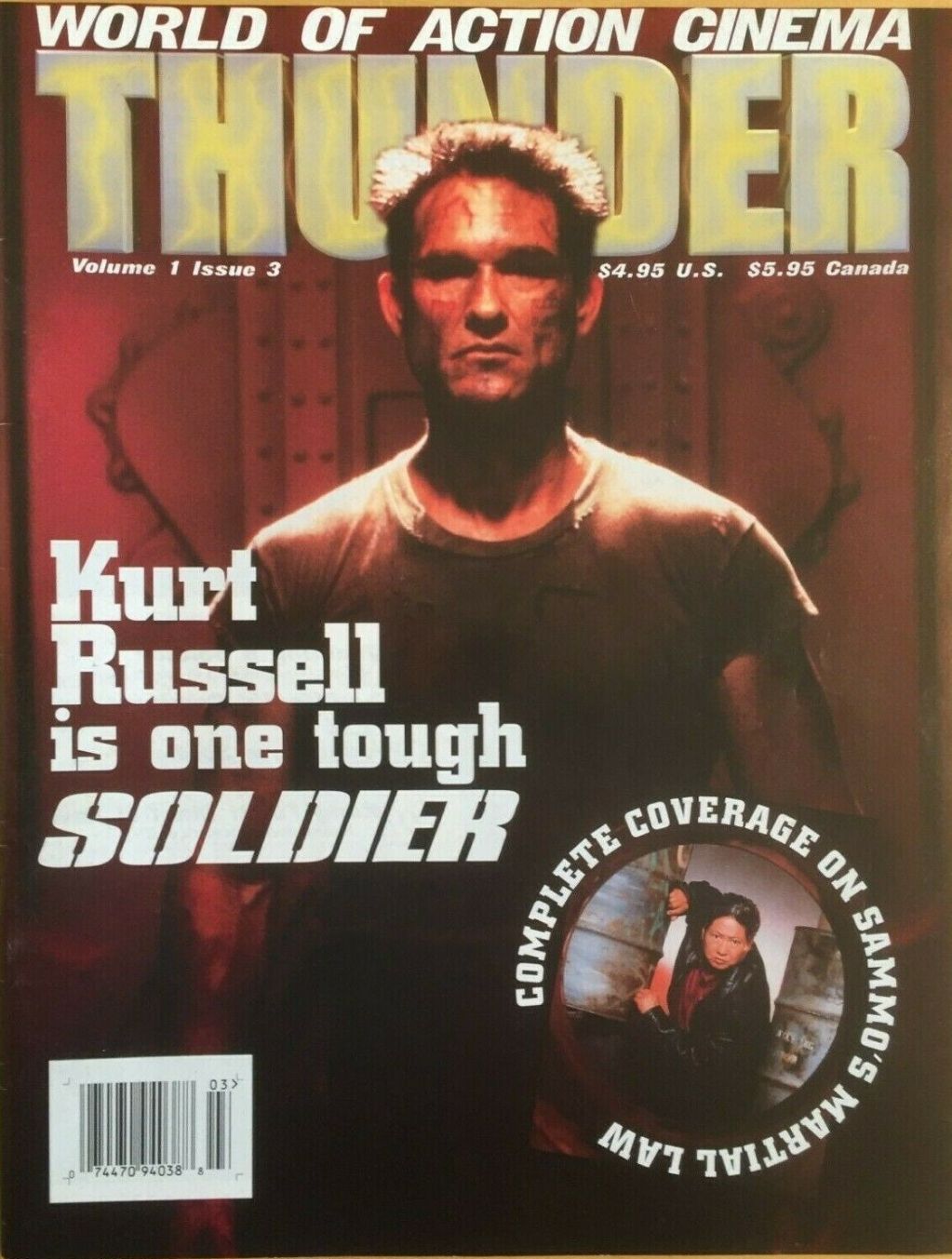 THUNDER magazine side cover Issue 3  1998