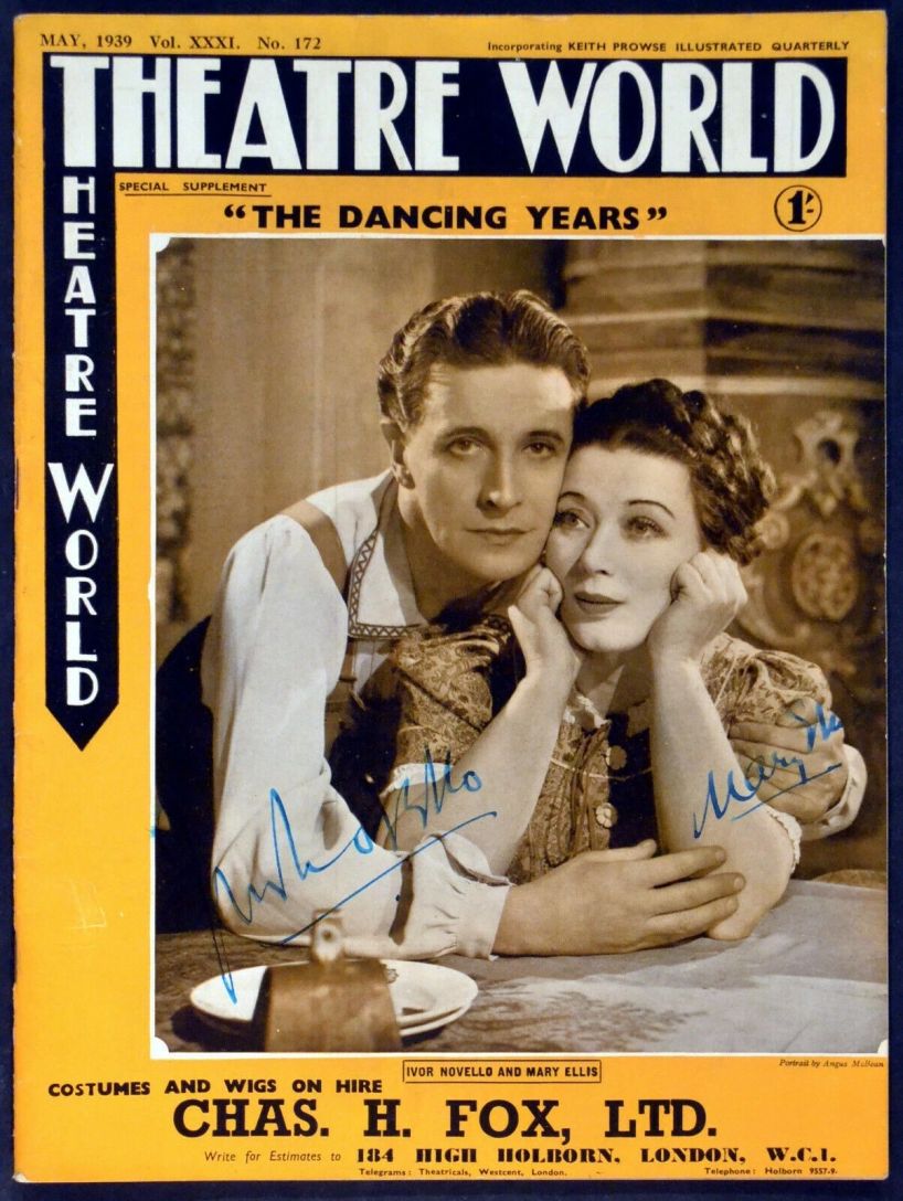 THEATRE WORLD magazine side cover  May 1939