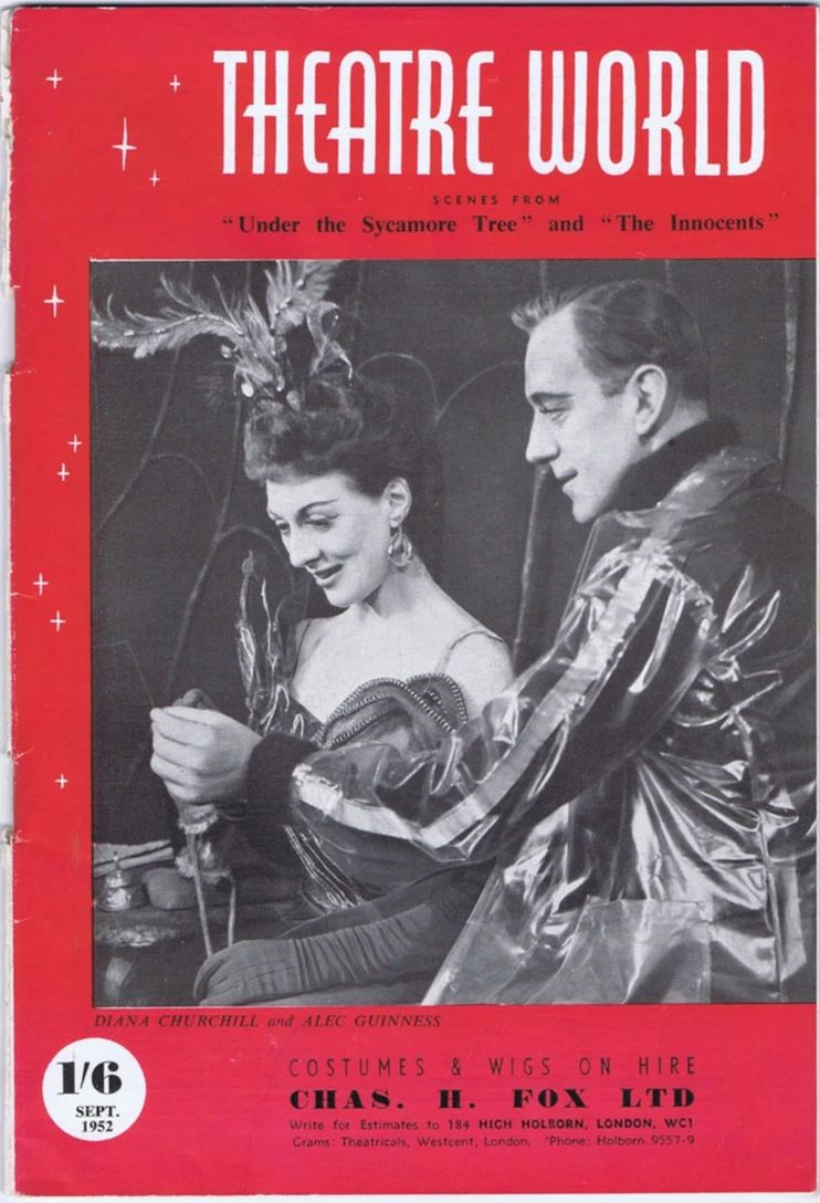 THEATRE WORLD magazine side cover  September 1952