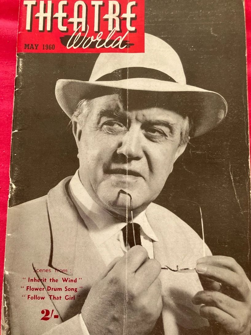 THEATRE WORLD magazine side cover  May 1960