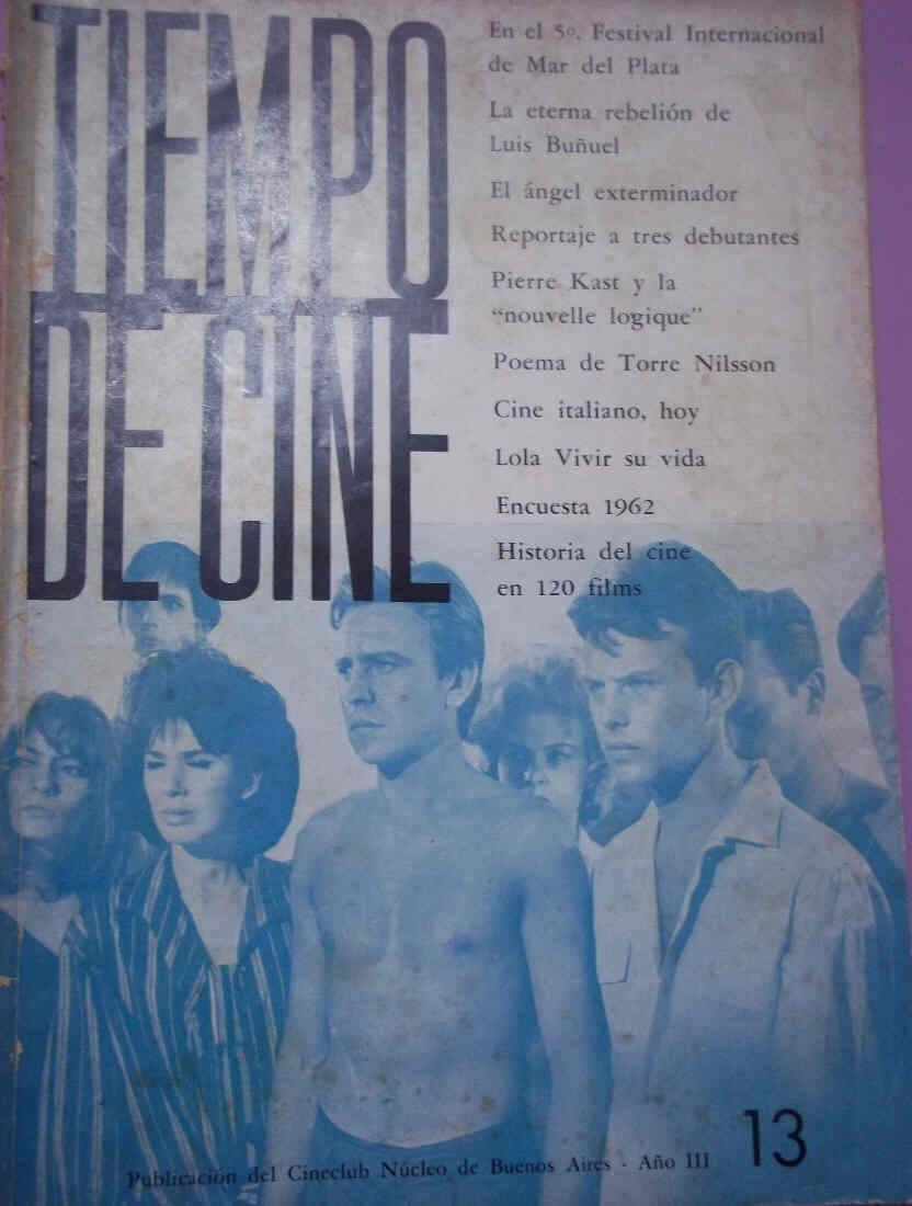 TIEMPO DE CINE magazine side cover Issue 13  1962