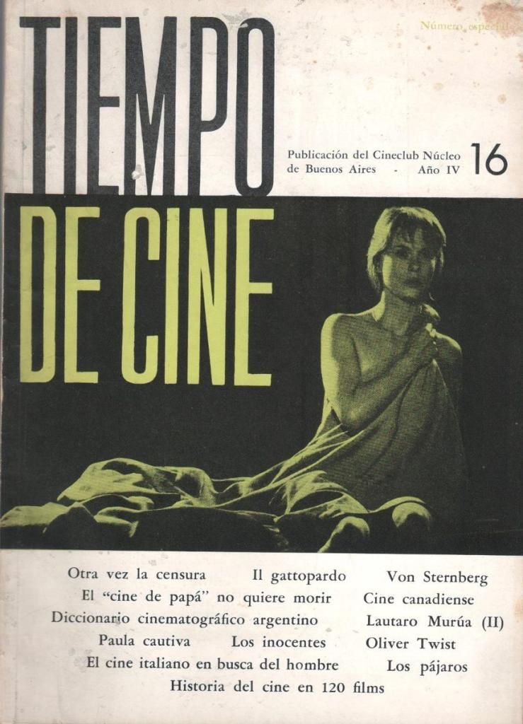 TIEMPO DE CINE magazine side cover Issue 16  1963