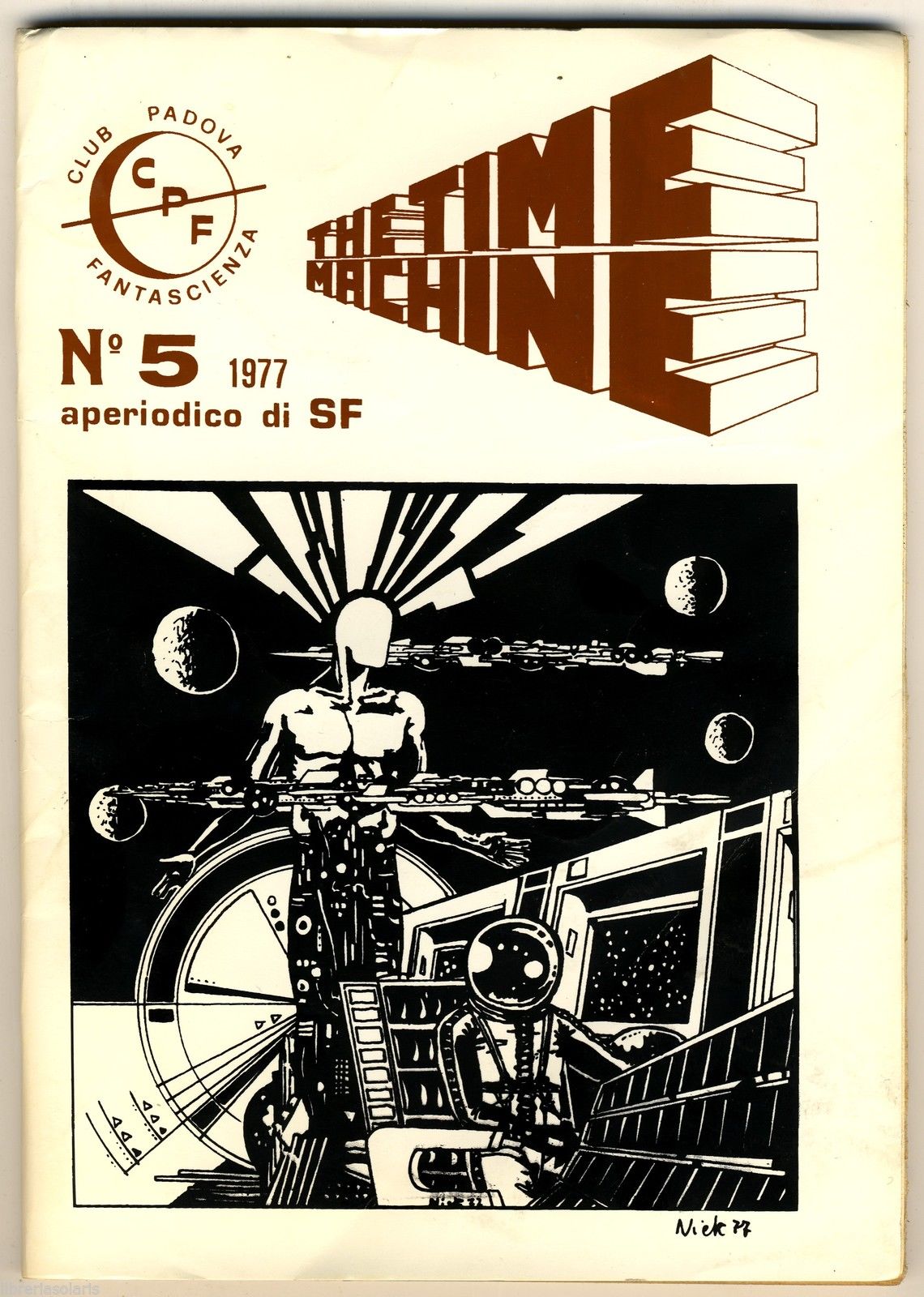 TIME MACHINE magazine side cover Issue 5  1977