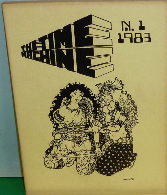 TIME MACHINE magazine side cover Issue 1  1983