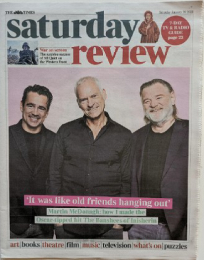 TIMES SATURDAY REVIEW magazine side cover 28 January 2023