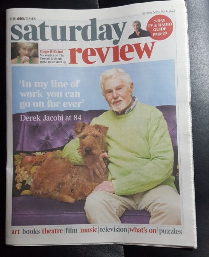 TIMES SATURDAY REVIEW magazine side cover 12 November 2022