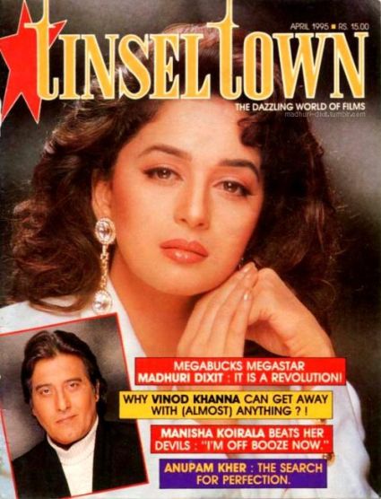 TINSEL TOWN magazine side cover  April 1995