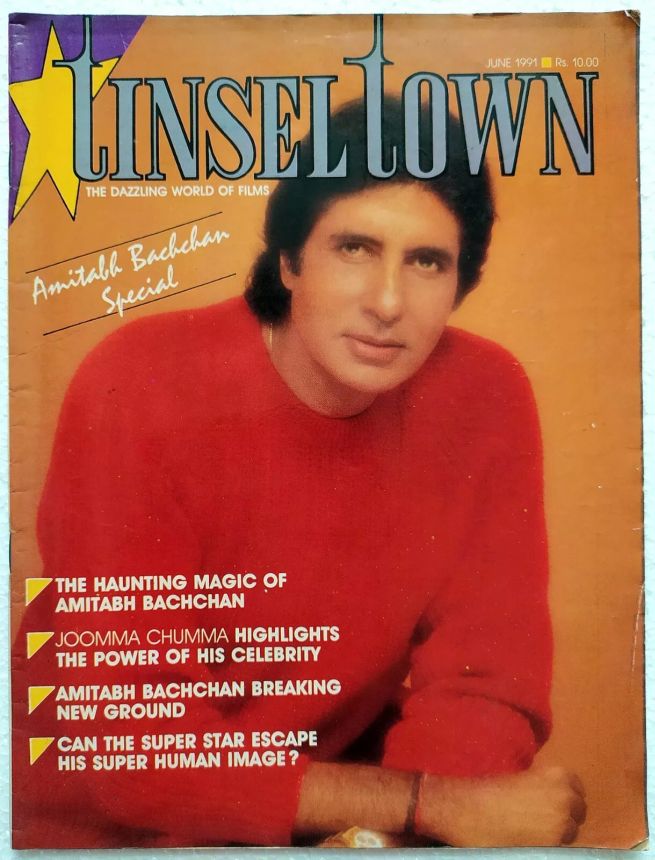 TINSEL TOWN magazine side cover  June 1991