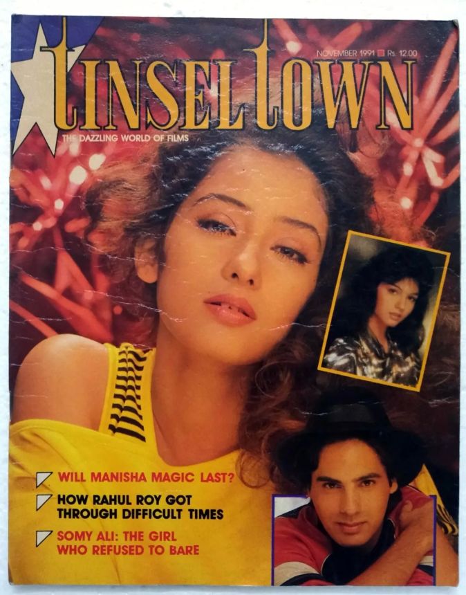 TINSEL TOWN magazine side cover  November 1991