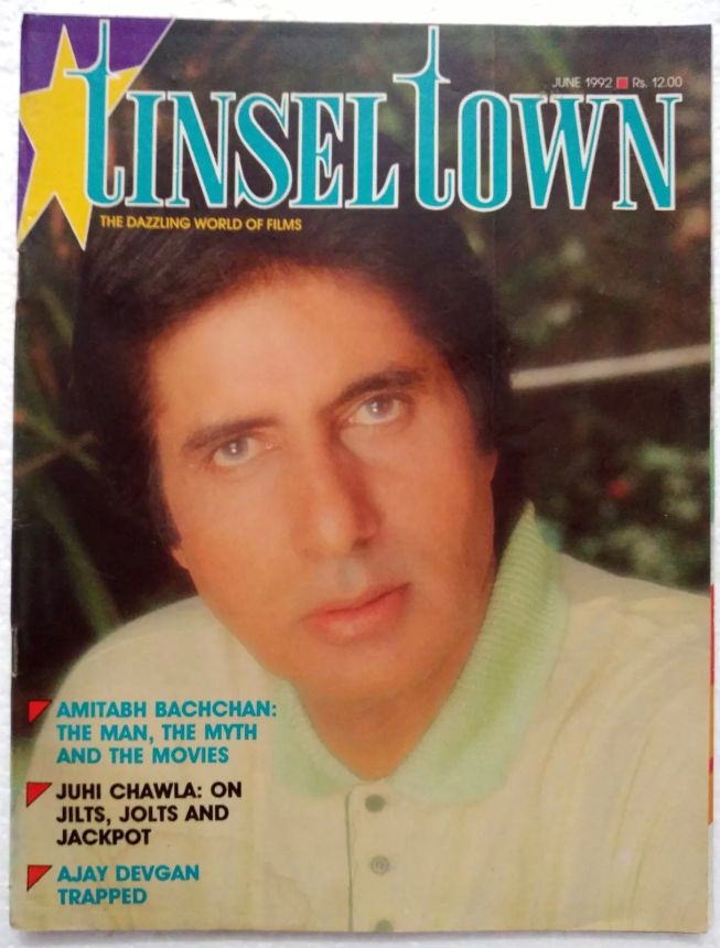 TINSEL TOWN magazine side cover  June 1992