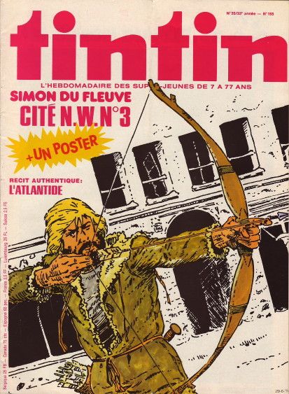 TINTIN magazine side cover Issue 155  1978