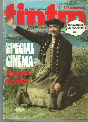 TINTIN magazine side cover Issue 98  1974