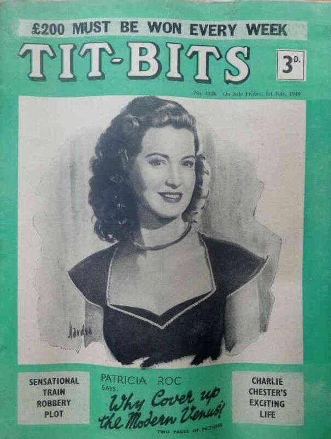 TITBITS magazine side cover Issue 3328 1 July 1949