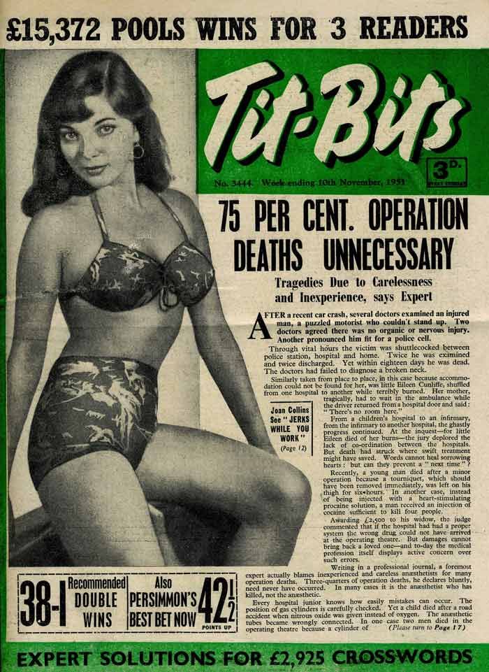 TITBITS magazine side cover 10 November 1951