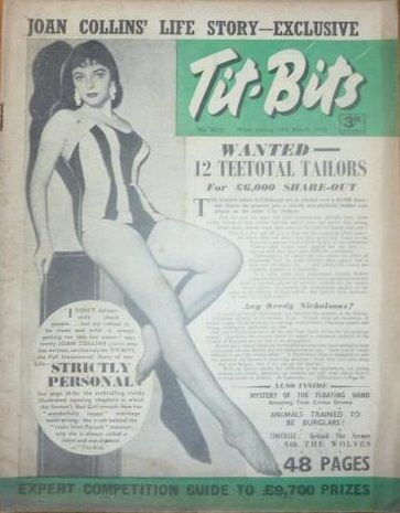 TITBITS magazine side cover 12 March 1955