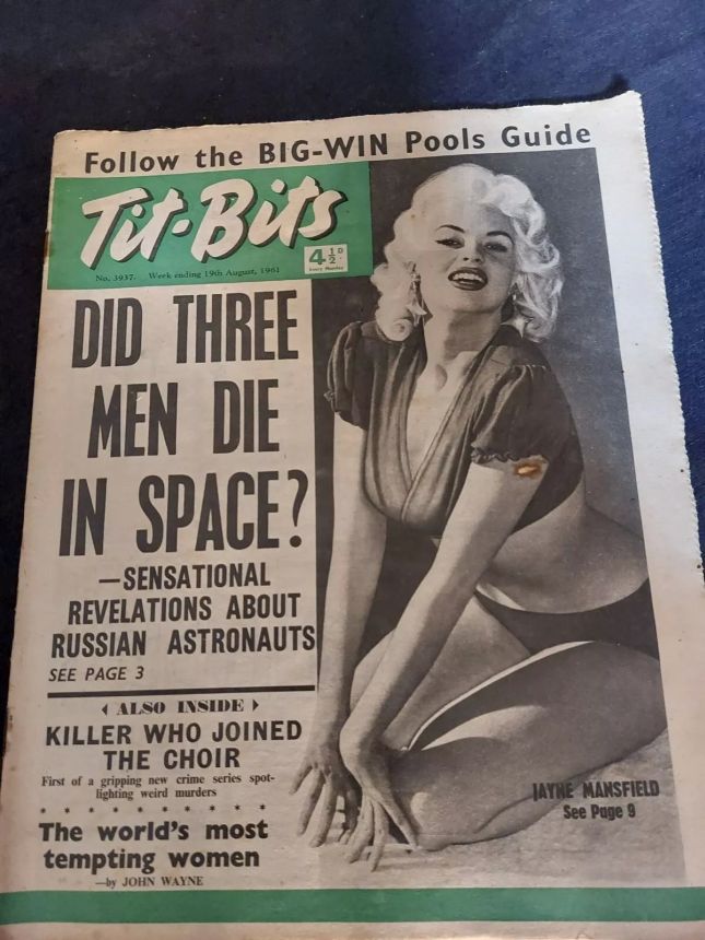 TITBITS magazine side cover Issue 3937 19 August 1961