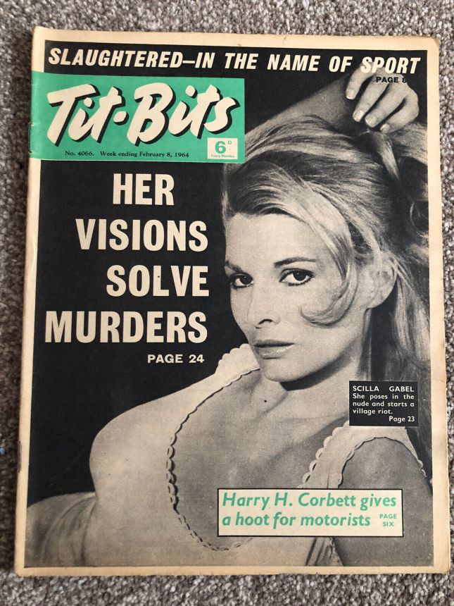 TITBITS magazine side cover Issue 4066 8 February 1964