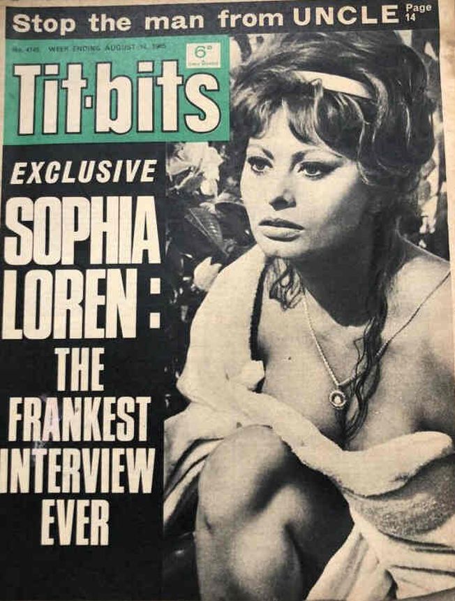TITBITS magazine side cover Issue 4145 14 August 1965