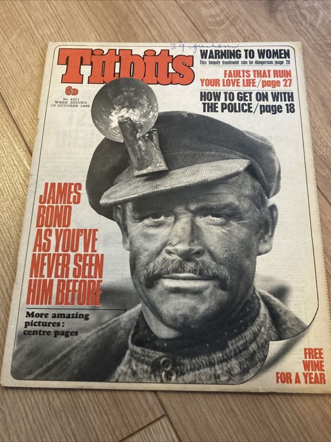 TITBITS magazine side cover Issue 4311 19 October 1968