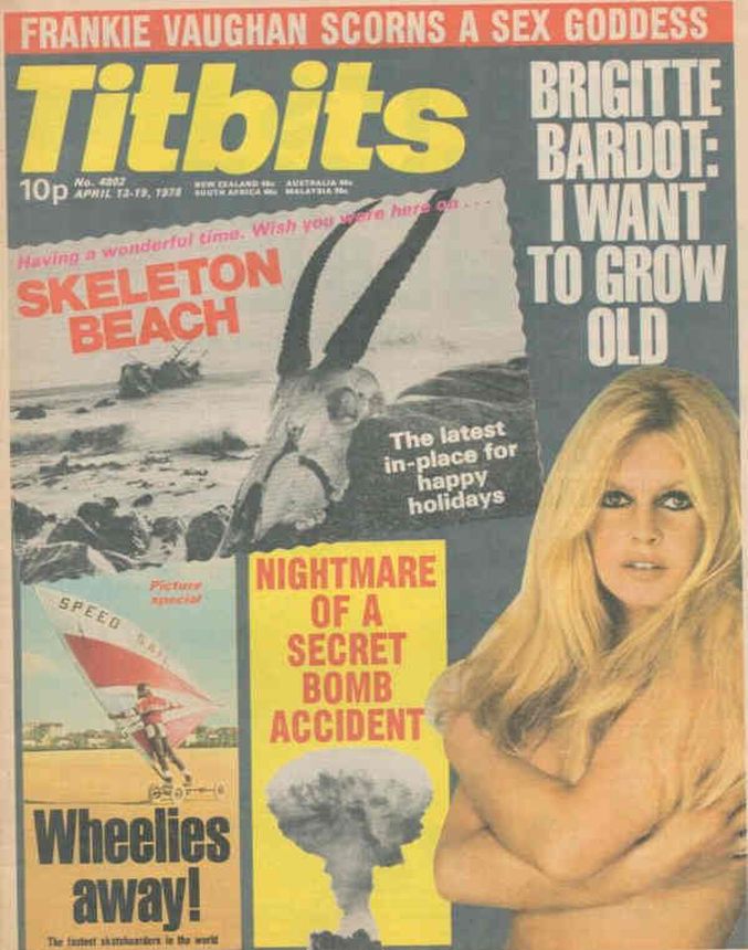 TITBITS magazine side cover Issue 4802 13 April 1978