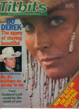 TITBITS magazine side cover 9 August 1980