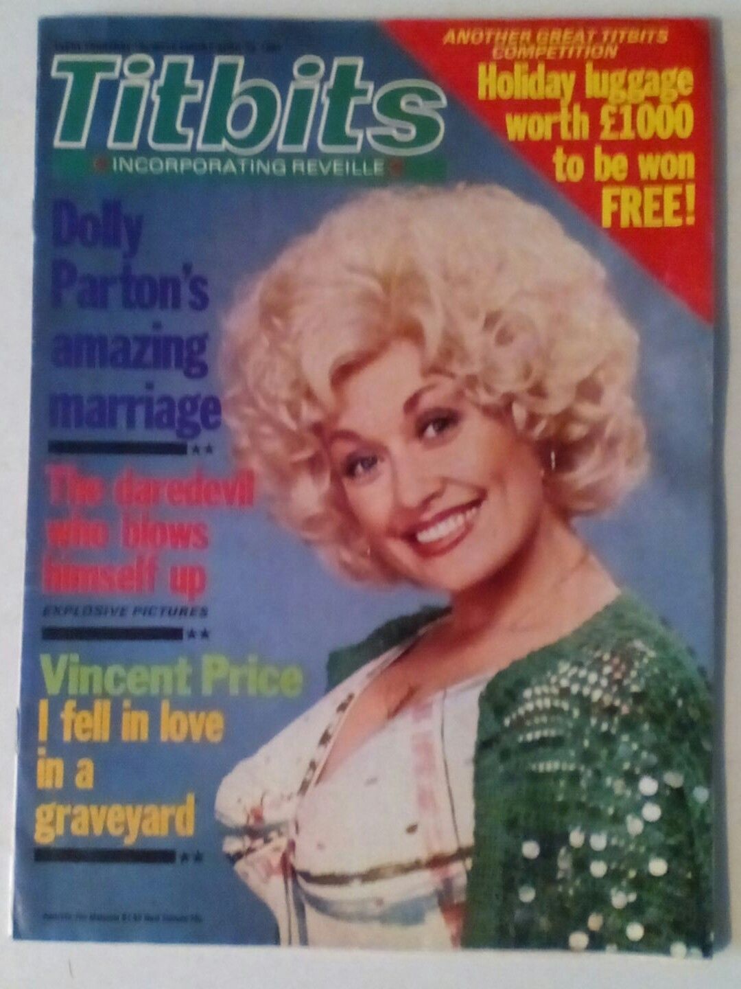 TITBITS magazine side cover 25 April 1981