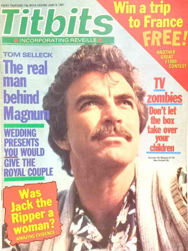 TITBITS magazine side cover 6 June 1981