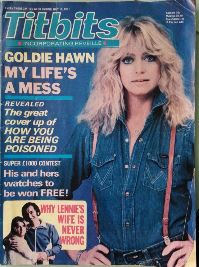 TITBITS magazine side cover 18 July 1981