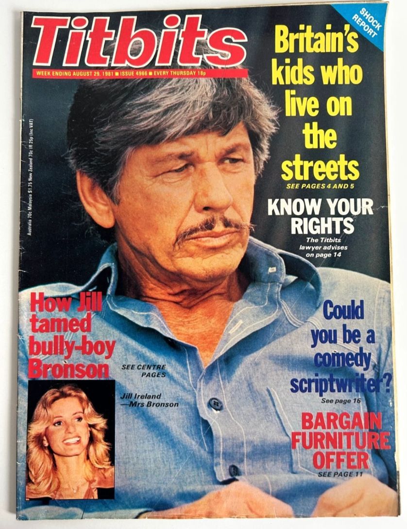 TITBITS magazine side cover Issue 4966 29 August 1981