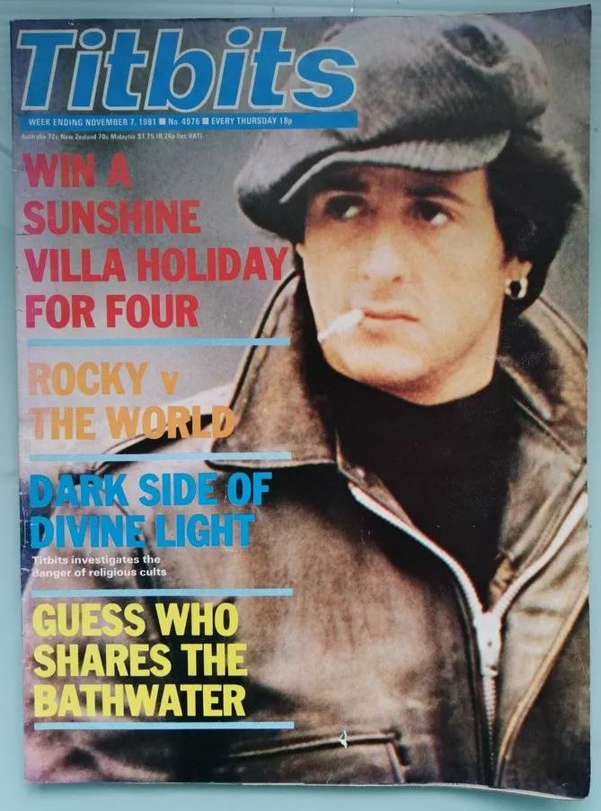 TITBITS magazine side cover Issue 4976 7 November 1981