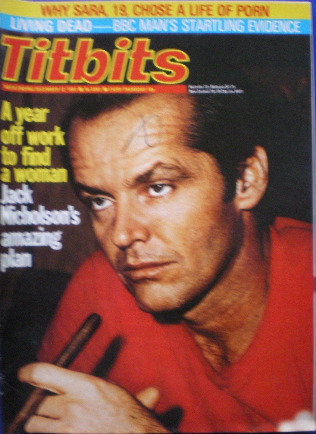 TITBITS magazine side cover 12 December 1981