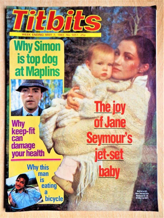 TITBITS magazine side cover 7 May 1983