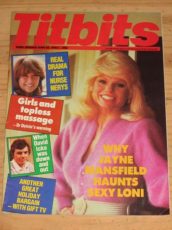 TITBITS magazine side cover 25 June 1983