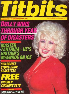 TITBITS magazine side cover 10 December 1983