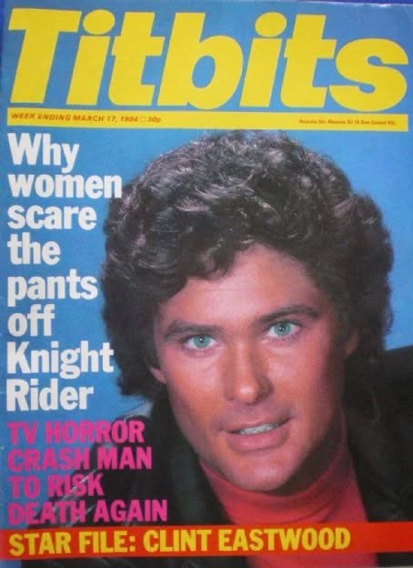 TITBITS magazine side cover 17 March 1984