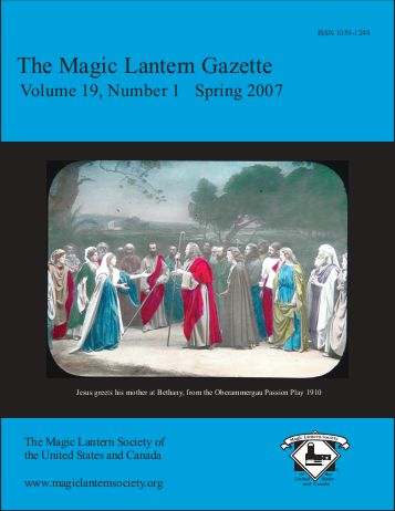 MAGIC LANTERN GAZETTE magazine side cover Spring 2007