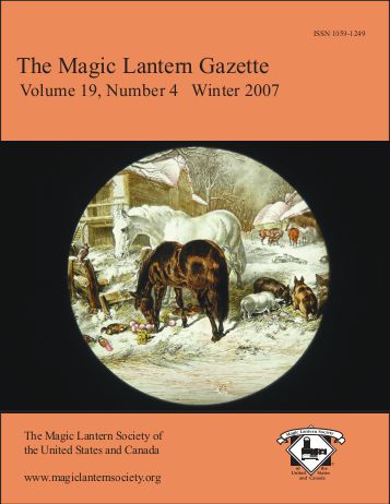 MAGIC LANTERN GAZETTE magazine side cover Winter 2007