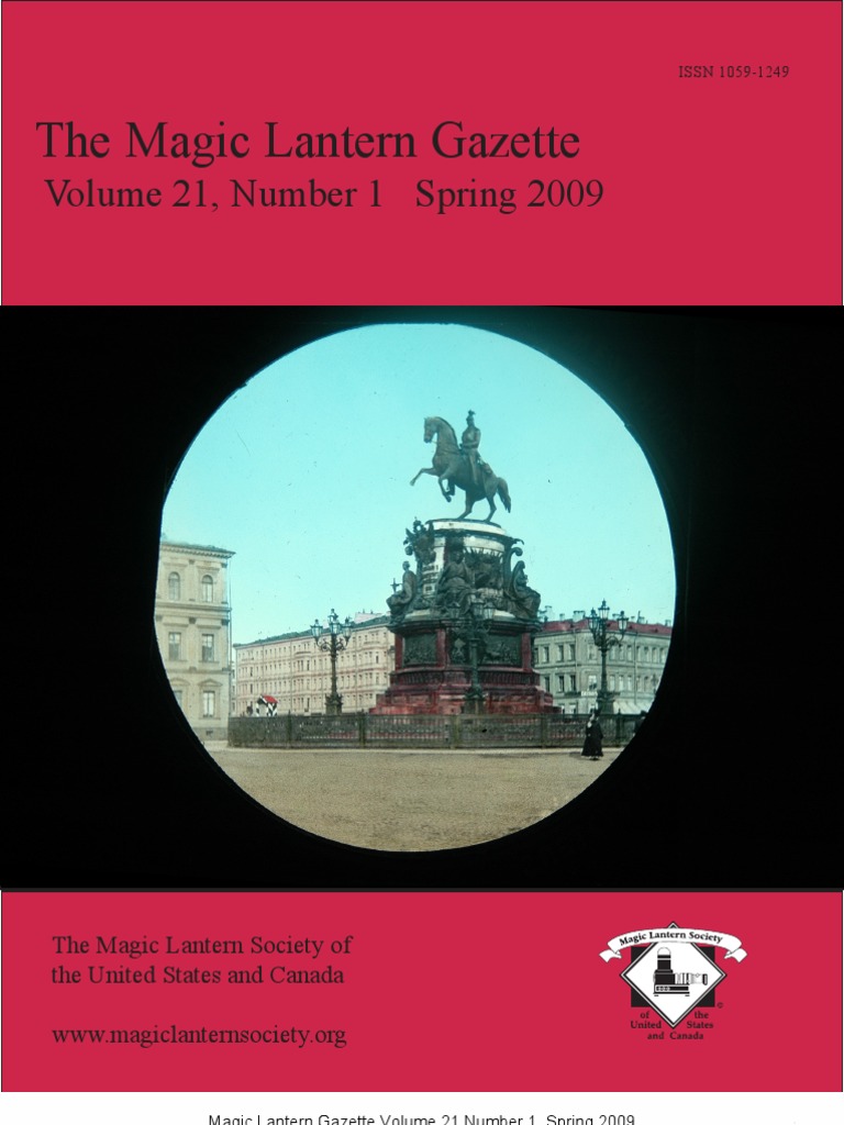 MAGIC LANTERN GAZETTE magazine side cover Spring 2009