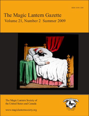 MAGIC LANTERN GAZETTE magazine side cover Summer 2009
