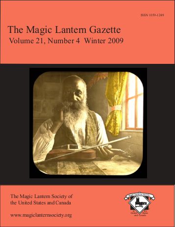 MAGIC LANTERN GAZETTE magazine side cover Winter 2009