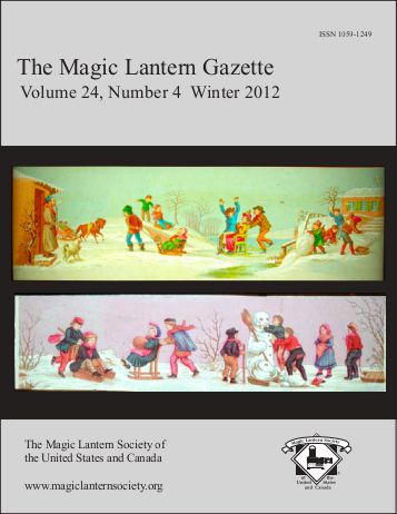 MAGIC LANTERN GAZETTE magazine side cover Winter 2012